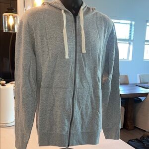 Richer Poorer Light Gray Zip-Up Sweater Warm Up Jacket Men’s L NEW